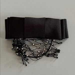 Equestrian Diamond Sparkles Hair Net / Bow - Hair Clip & Net Combo